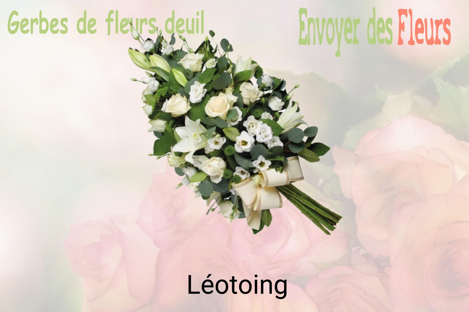 Gerbe de fleurs de deuil livrée à Léotoing